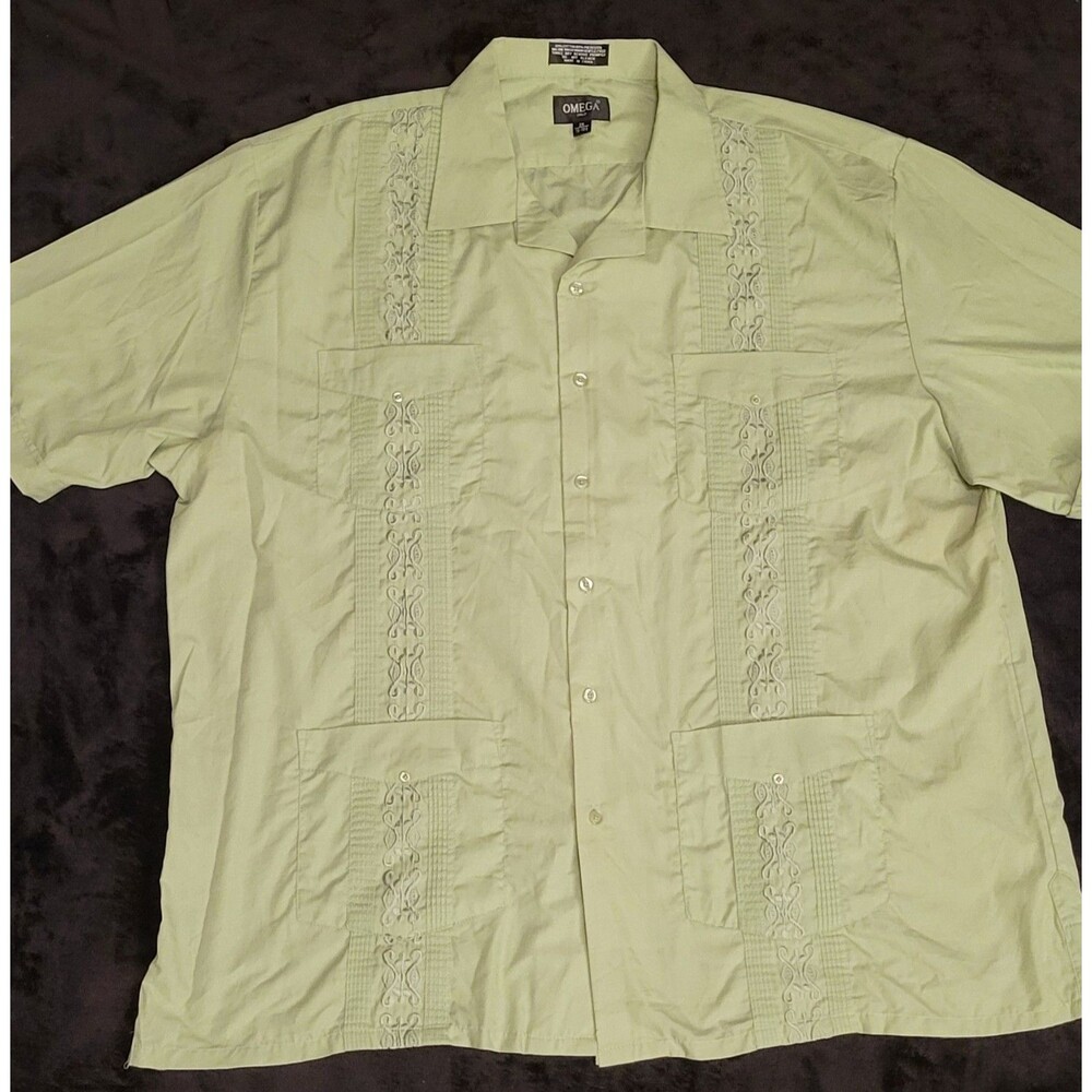 Men's 3X 19-19 1/12 Omega Classic Button-down Shirt Short Sleeves